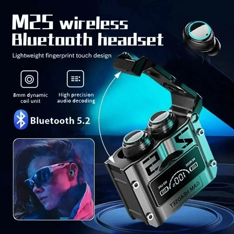 Écouteurs sans fil Bluetooth M25 TWS Réduction de Bruit